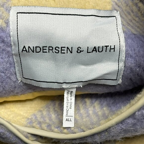 Anthropologie Andersen & Lauth Short Sleeve Button-Up Poncho Capelet Plaid - Picture 5 of 8